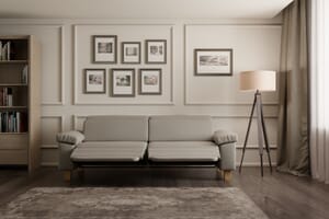 Viviana Klassisch 3-Sitzer Grau