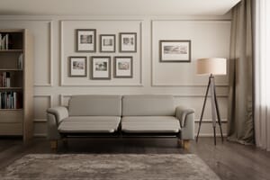 Viviana Klassisch 3-Sitzer Grau